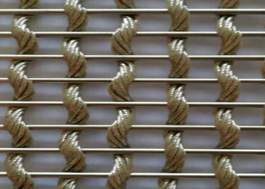 Painéis decorativos tecidos da cerca da rede de arame para o diâmetro de fio da arquitetura 0.2mm-4mm
