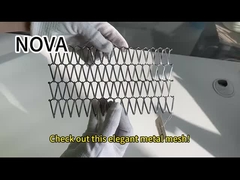 316 de aço inoxidável fio decorativo frisado Mesh For Cabinets