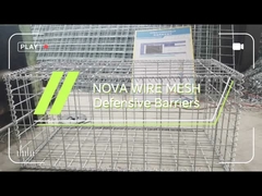 Muralhas de retenção de malha galvanizada de grau militar para segurança do perímetro