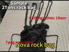 Unidade de filtragem de sacos de rocha de 2 toneladas para controlo de rios e obras de construção temporárias