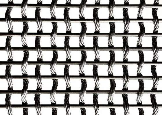 Cortinas de aço inoxidável 304 decorativas de malha de arame metálicas arquitetônicas