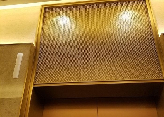 Fio decorativo Mesh For Elevators Hall Lobby dos Ss 304 dourados