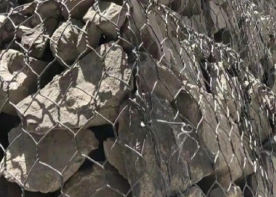 Diâmetro de fio da caixa 2.8mm de Gray Pvc Coated Hexagonal Gabion