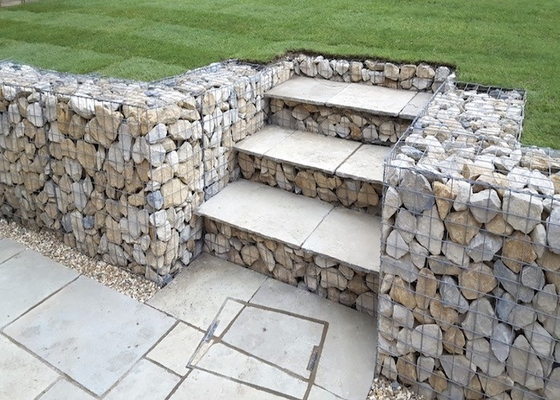 O pó verde galvanizou a caixa soldada 3mm de Gabion para a decoração da parede de Lanscaping