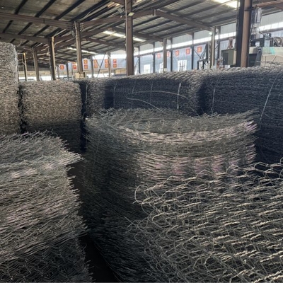 Cesto de gabião galvanizado 2x1x1m Malha de aço de fio duplo torcido 2,7mm