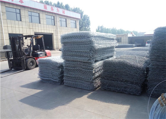 2-4mm Double Twisted Hexagonal Gabion Basket 3x1x1m Galvanized Mesh For Slope Protection