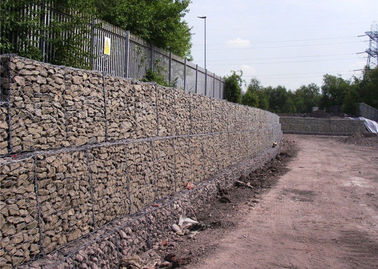 Barreira tecida do ruído de Gabion cestas dobro Gabion da parede de retenção da torção