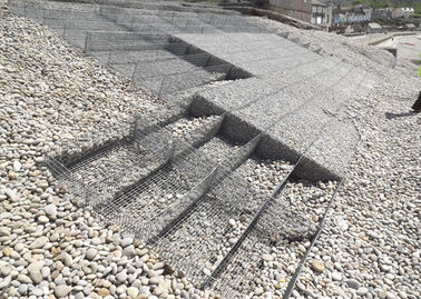 Colchão revestido de  Gabion do zinco pesado, paredes de retenção das cestas da rede de arame