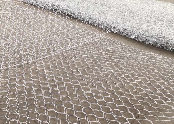 3x1x0,5m 80x100mm Metal Gabião Cestas Estabilidade Margem Tecido Tecido Caixa
