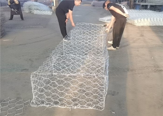 6*8, fio de metal 8*10,10*12 enchido pedra Gabion prendem para a proteção da erosão do solo ou do Riverbank