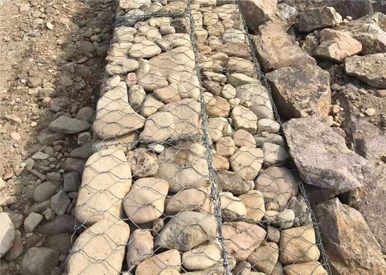 6*8, fio de metal 8*10,10*12 enchido pedra Gabion prendem para a proteção da erosão do solo ou do Riverbank