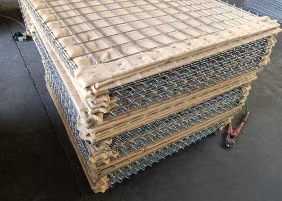 Tan Beige Cor itar Barreira de areia dobrável Parede Cestas Tipo de areia Gabião