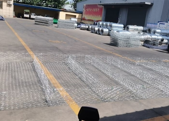 Mesh Gabions Galfan Coated tecido  Gabion Mattress Double Twisted sextavado