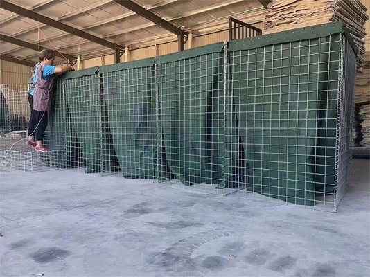 Barreiras de tipo de parede defensiva soldada revestida com zinco para parede de areia itar ou controlo de inundações