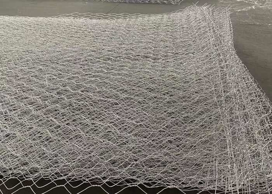 Fio galvanizado de prata Mesh For Retaining Wall System de Gabion 80mmx100mm