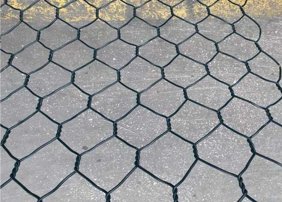 O PVC revestiu Gabion galvanizado Mesh Hexagonal 60x80mm para a engenharia civil