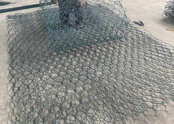 Fio Mesh For River Course Protection da tensão alta 60x80mm 2.4mm Gabion de Galfan