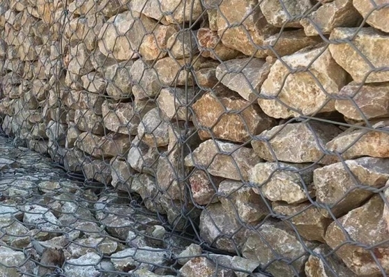 2*1*1m 245gm Arame Galvanizado Gabião Cestas Construção durável
