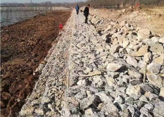 Sextavado amigável de Eco das cestas de Gabion do metal de Gray Color High Strength 3.0mm