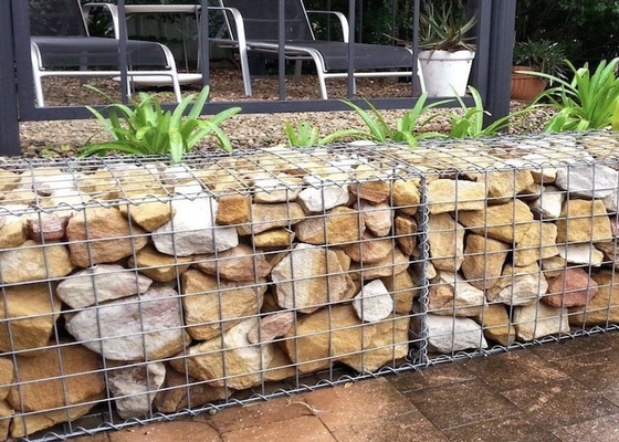 O Pvc soldado do costume revestiu o fio Mesh With de Gabion 50mm*50mm Mesh Open