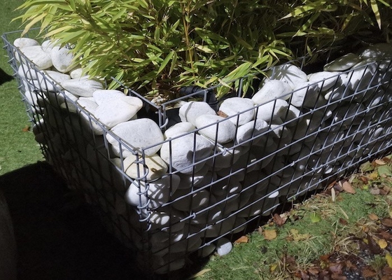 As cestas de Gabion da parede de retenção do retângulo galvanizaram o Pvc do fio de aço revestido