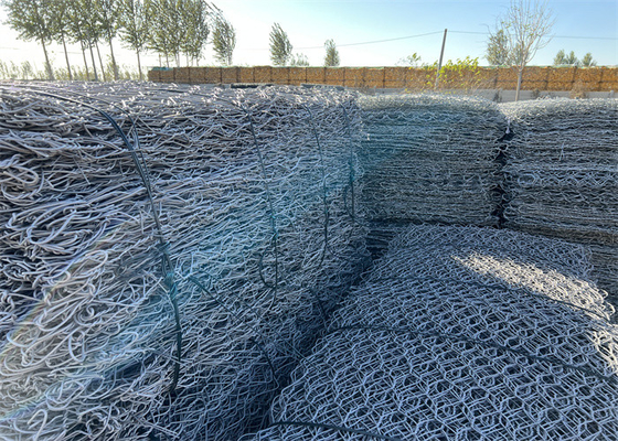 80mm*100mm Mental 4mm Gabion Baskets Solutions Mesh Opening Bv Certificação