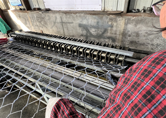 Rede de gavião galvanizado hexagonal de 4 mm para controlo da erosão