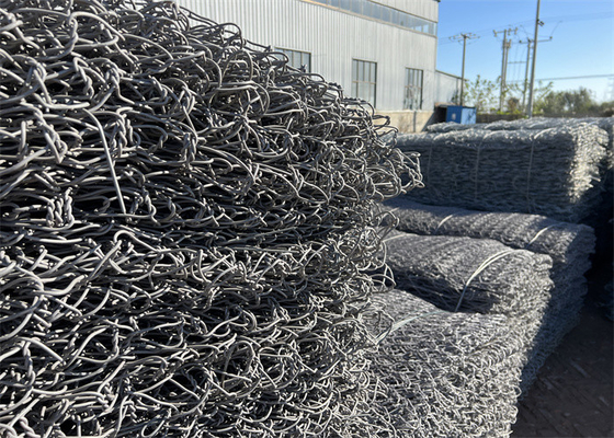Matraço de gabião de arame metálico galvanizado com revestimento de zinco de 220-240 g/m2