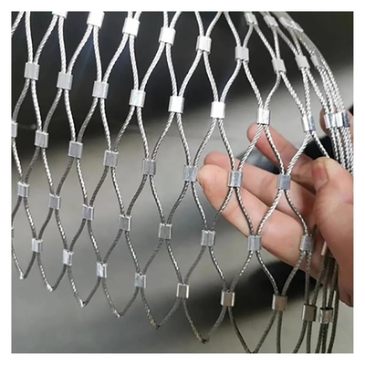 7x19 cabo de aço inoxidável flexível Mesh Netting For Stair Railing