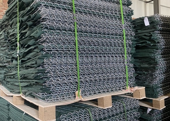 50x50mm Tamanho do buraco Barreiras de areia itares com 250G-300G/M2 Geotextil Cor verde