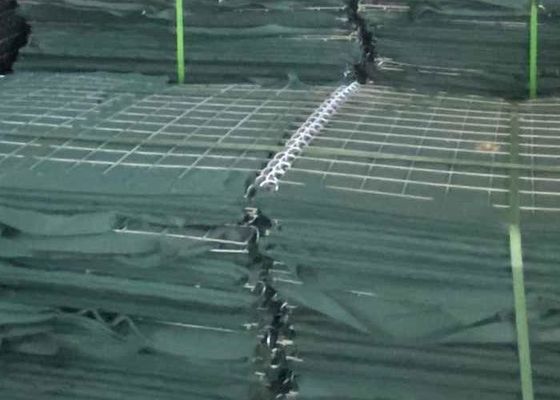 Barreiras de areia itares pesadas com pinos de junção de acabamento revestidos com malha de fio de 4,0 mm