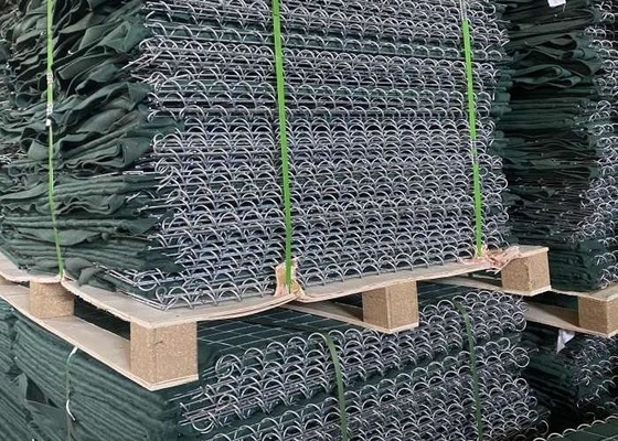 Barreiras de areia itares pesadas com pinos de junção de acabamento revestidos com malha de fio de 4,0 mm