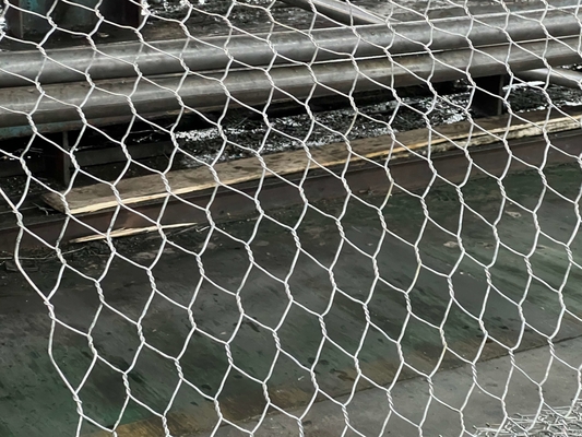 2x1x1m Galfan Gabion Basket Parede de retenção 3,4 mm