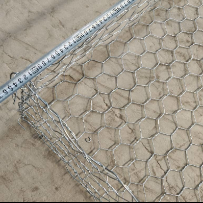 Malha de arame hexagonal revestida com PVC para gabiões para controle de erosão 10x12cm