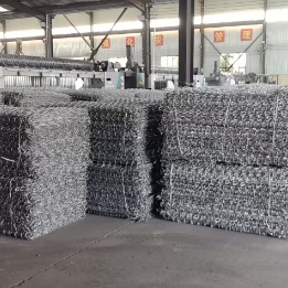 Malha de arame de gabião hexagonal revestida com PVC galvanizado para estabilização de encostas