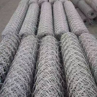 Cesto de gabião para paisagismo, caixa de malha de arame hexagonal galvanizado para uso decorativo e estrutural