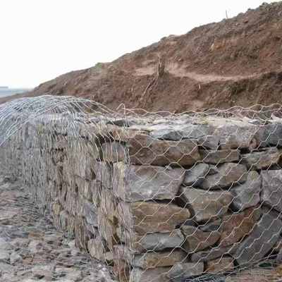 Cesto de gabião para muro de contenção - Caixa de arame de aço galvanizado com malha hexagonal para estabilidade