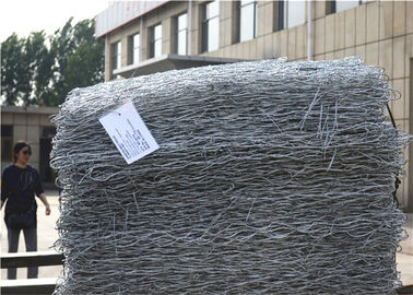 Cesto de gabião para paisagismo, caixa de malha de arame hexagonal galvanizado para uso decorativo e estrutural