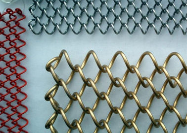 Cortina de rede metálica decorativa de alumínio ouro 6mm x 6mm divisor de sala personalizável