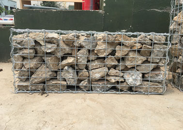 Galfan revestiu dos projetos interiores de Gabion dos painéis de rede de arame de Gabion a cor de prata