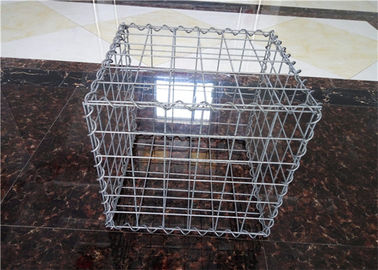 As cestas decorativas de Gabion da cor de prata/galvanizaram a gaiola de pedra de aço