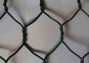 Cestas sextavadas torcidas dobro revestidas da rede de arame do PVC Gabion do aço suave