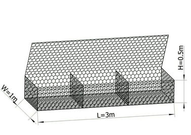 Caixa de 0,9m de diâmetro Caixas galvanizadas de gabião para quintal / decoração com superfície revestida de PVC