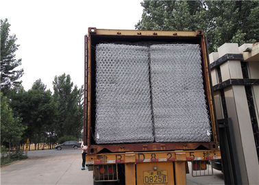 Caixas sextavadas galvanizadas de Gabion da rede de arame do mergulho quente para o impedimento da erosão do solo