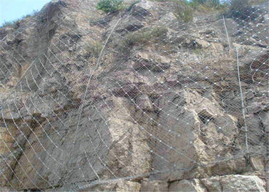 Proteção flexível galvanizada de Rockfall do mergulho quente que pesca forma revestida do furo do diamante do PVC