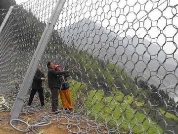 Sistema de estabilização mergulhado quente da inclinação do Weave liso da malha do anel do metal de Galvanizedsteel