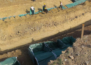 Cestas itares de Gabion do metal de Galfan do depósito dos sacos geotécnicais dos PP