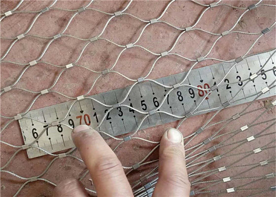 304 Rede de cordas de aço inoxidável flexível anulada / ferrule