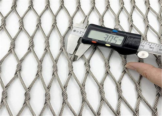 cabo entrançado de aço Mesh For Animal Enclosure do ODM 304 316l