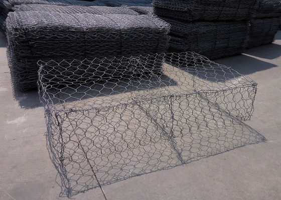 Cestas galvanizadas pesadas de Gabion do metal, gaiola do metal enchida com as rochas